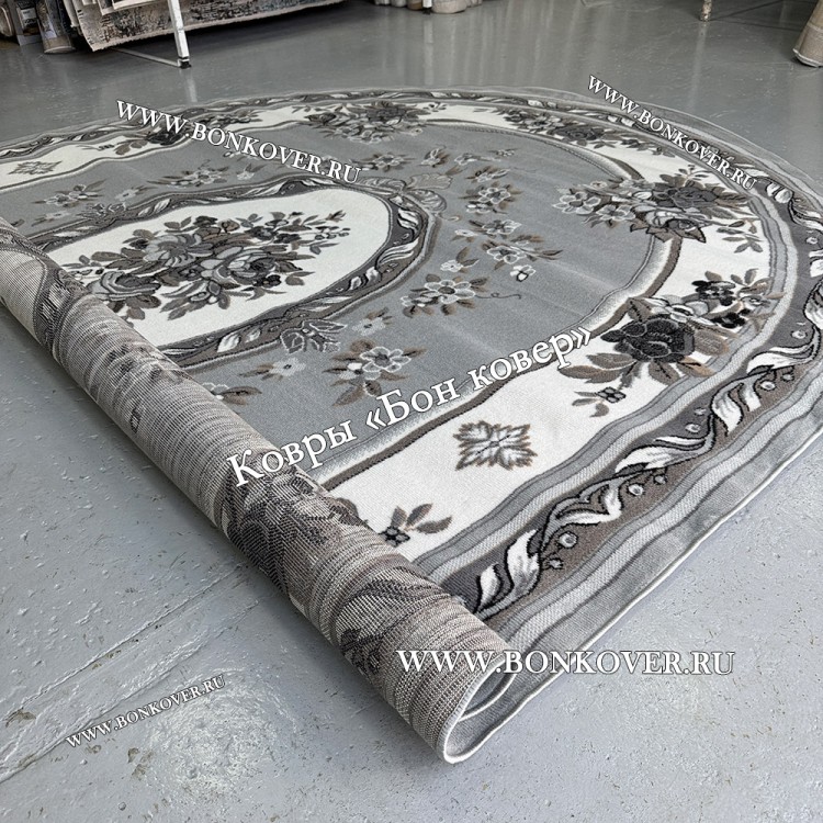 Ковер Лайт Карпет  New 8 Арт 30311 Овал Серый